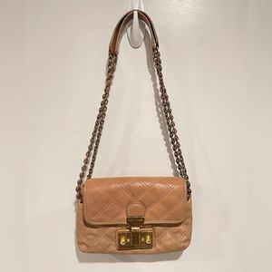 MARC JACOBS The Single Baroque Quilted Small Bag, Nude